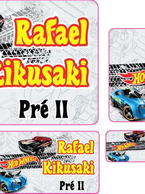 Etiqueta Escolar Hot Wheels Elo Produtos Especiais