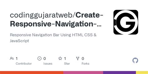 GitHub Codinggujaratweb Create Responsive Navigation Bar Responsive