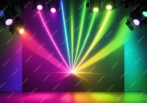 Premium Photo Colorful Stage Lights Background