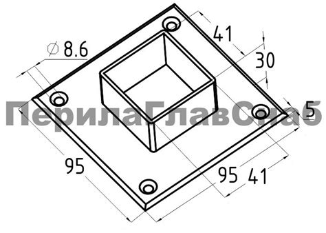 Фланец для трубы 40х40 мм, литой, полированный, (AISI 304) k223 ...