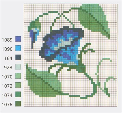 Morning Glory Part Free Cross Stitch Pattern From Coatscrafts