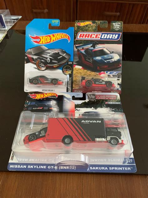 Hot Wheels ADVAN TH Nissan Fairlady Z Acura NSX Nissan Skyline GT R N Sakura Sprinter