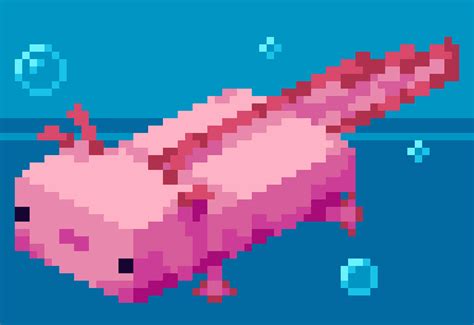 Pixilart Axolotl By Polar34