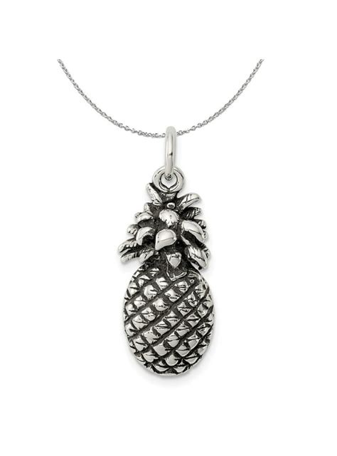 Pineapple Necklace Sterling Silver