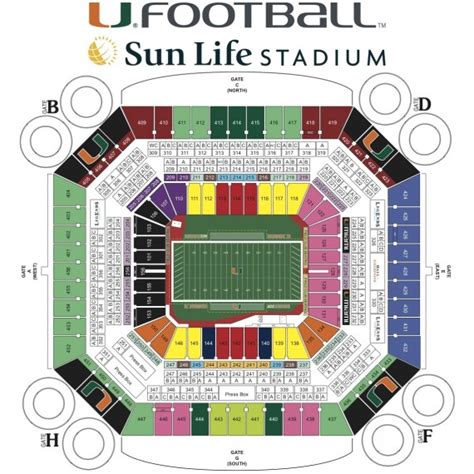 Acc Football Stadium Seating Charts College Gridirons