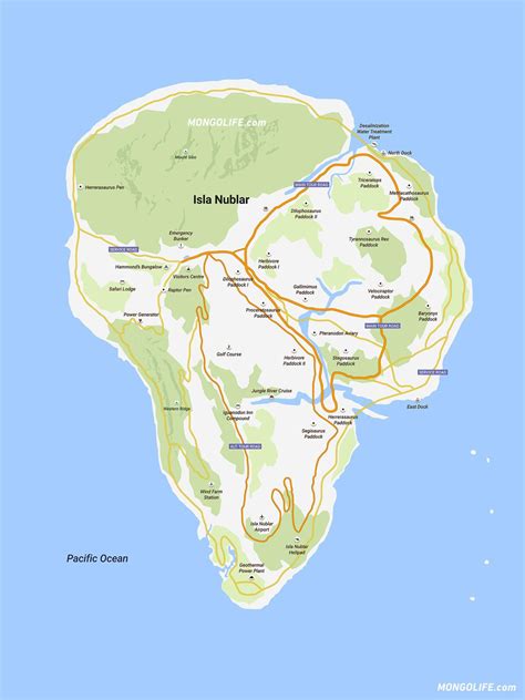 Isla Nublar (Jurassic Park) in a Google Maps... - Maps on the Web