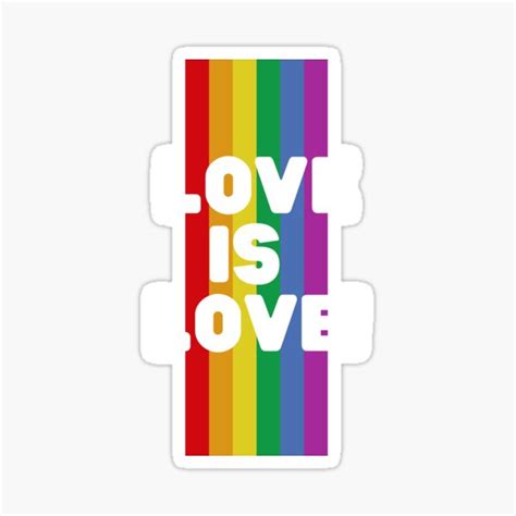 Love Is Love Gay Pride Month Lgbt Pansexual Rainbow Flag Sticker For Sale By Nikoshopx