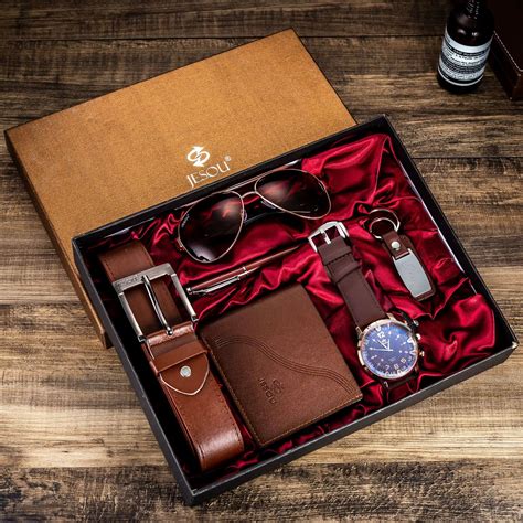 Kit Presente Masculino Criativo - Kit Presente Masculino 6 Peças com Relógio, Carteira e Cinto – HK Design
