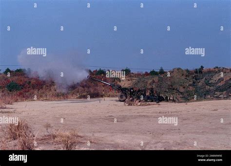 Gun 2 C Battery 1ST Battalion 12th Marine Regiment Fires A Round