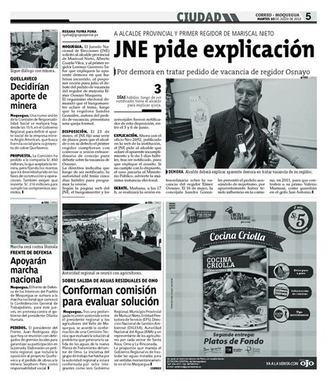 Grupo Iniciativa Anticorrupcion Ilo Jne Pide Explicación A Alcalde