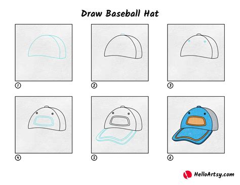 Draw Baseball Hat Helloartsy