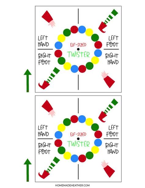 Elf On The Shelf Twister Printables Homemade Heather