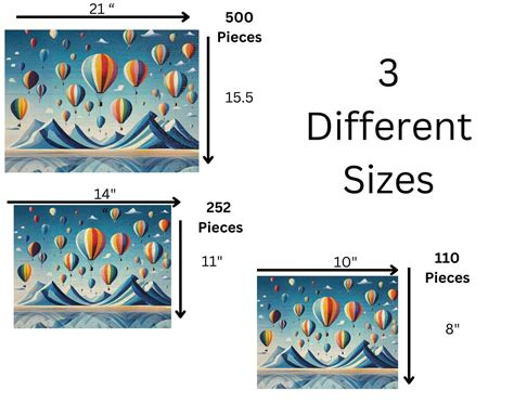 500 Piece Jigsaw Puzzle Hot Air Balloon Puzzle Balloon Jigsaw Puzzle