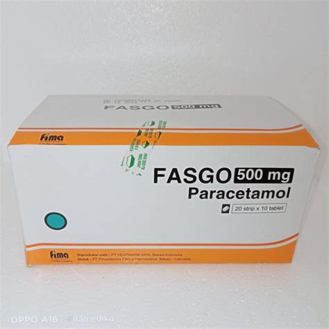 Jual Fasgo Paracetamol 500mg 200tablet Shopee Indonesia