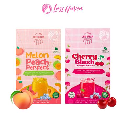 Jrk Dream Melon Peach Perfect L Cherry Blush Drink With Collagen And