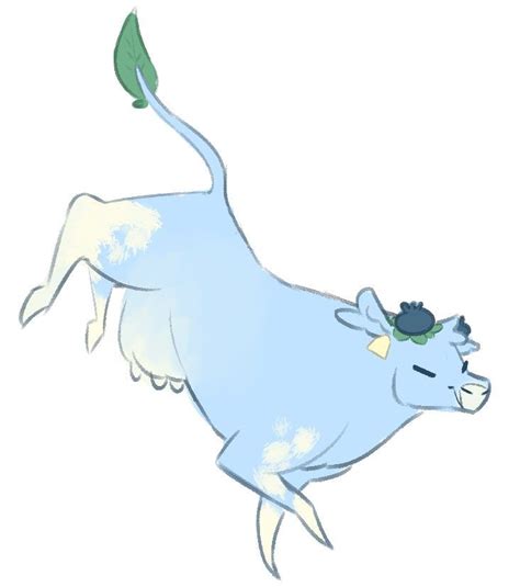 Blueberry Cow Moose Animal Cute Art Moose Art