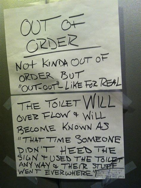 10+ funny toilet out of order signs which are ridiculously hilarious!