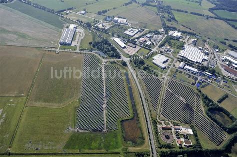 Boizenburg Aus Der Vogelperspektive Solarfeld Solarpark Bzw