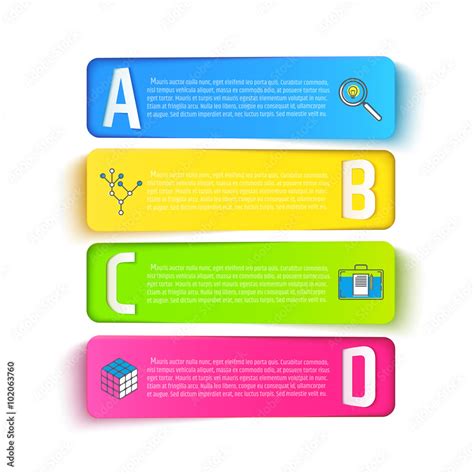 Multicolored Baners Set Isolated On White Backgrounds Vector