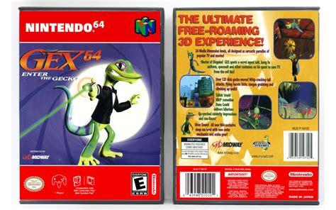 Gaming Relics Nintendo 64 Vertical Style Gex 64 Enter The Gecko