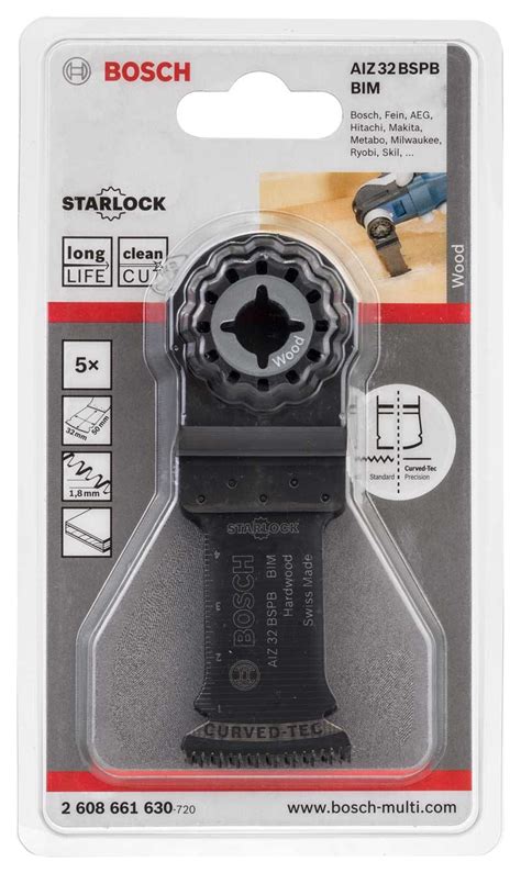 Bosch Starlock Multi Tool Blade Aiz Bspb Hard Wood X Mm Pack