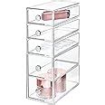 IDesign Clarity Plastic Cosmetic 5 Drawer Organizer Jewelry Countertop