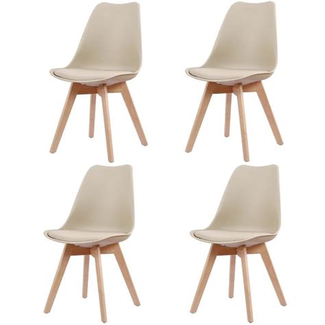 Kit Cadeiras Leda Joly Rivatti Polipropileno Nude Base Madeira Madeiramadeira