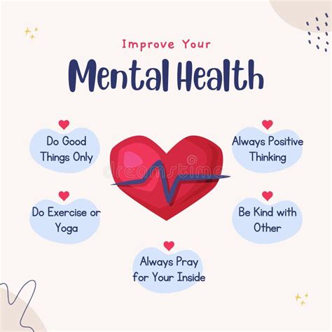 Pink Illustrative Mental Health Instagram Post Stock Illustration Illustration Of Brand