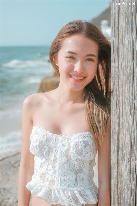 White Lace Bikini Thailand Model Pitcha Srisattabuth Ảnh gái xinh