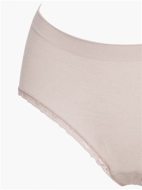 Bf Cotton Blended Seamless Hi Cut Brief Nude Satami Lingerie