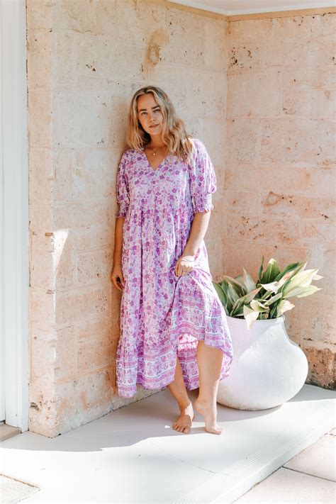 DRESS HS326P108 RAYA MAXI WILDBERRY Naked Gypsy