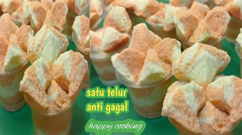 Satu Telur Saja Anti Gagal Pemula Pasti Berhasil Resep Bolu Mekar