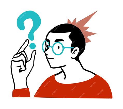 Pessoa curiosa com ponto de interrogação | Vetor Premium