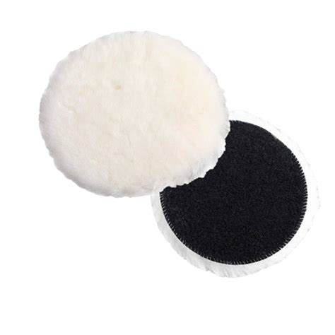Набор из 2 шерстяных кругов дисков 125мм на липучке для полировки авто ...