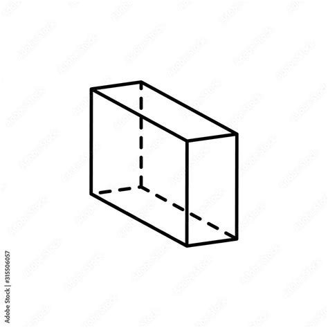 Geometric shapes, cuboid icon. Simple line, outline vector 3d figures icons for ui and ux ...