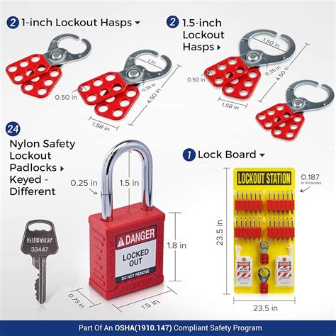 Brady OSHA 1910.147 Facility Electrical & Valve Lockout/Tagout Station (SCIF-CERT / CONUS) (BR-LOTO-SCIF-CERT-CONUS)
