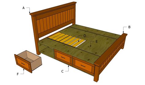 Bed Frame With Storage Drawers Plans