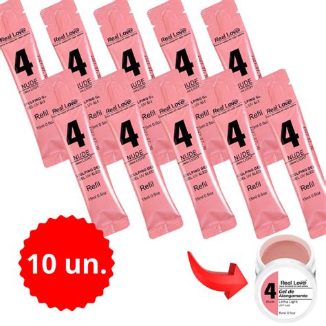 Kit Unidades Refil Sachê Gel Numero Nude Real Love ml