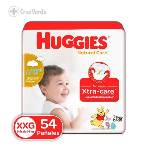 Huggies Pañal Natural Care Talla Xxg 54 Unidad Cruz Verde