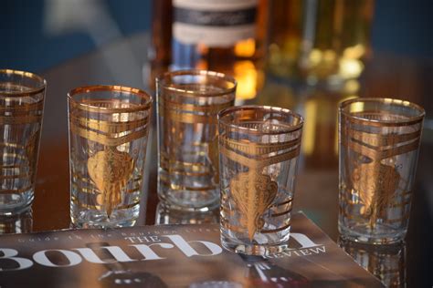 6 Vintage Gold Encrusted Liqueur Shot Glasses Vintage Gold Rim After Dinner Liqueur Tequila