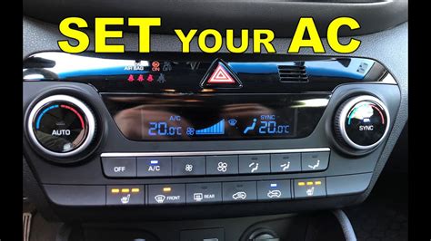 How To Set Your Ac Hyundai Tuscon Youtube