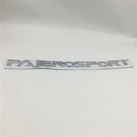 Chrome Silver For Pajero Front Hood Emblems Logo Script Letter Auto