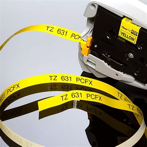 Brother TZe631 TZe-631 TZ631 TZ-631 Black on Yellow 12MM x 8M P-TOUCH ...