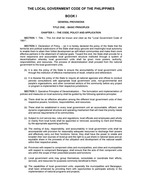 Philippine Local government unit basic principles - THE LOCAL