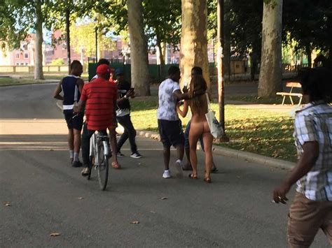 Naked Girl Walking In Bologna Italy