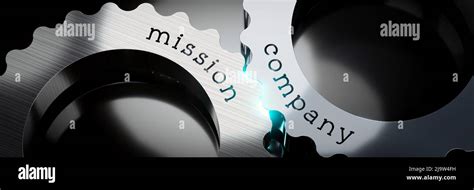 Company Mission Gears Concept 3d Illustration Stock Photo Alamy