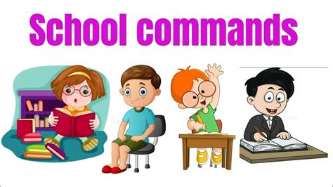 School Commands Talking Flashcards Youtube