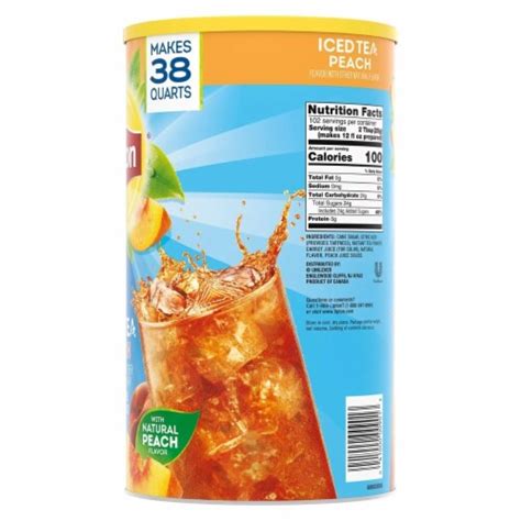 Lipton Sweetened Iced Tea Mix Peach Ounce Unit Kroger