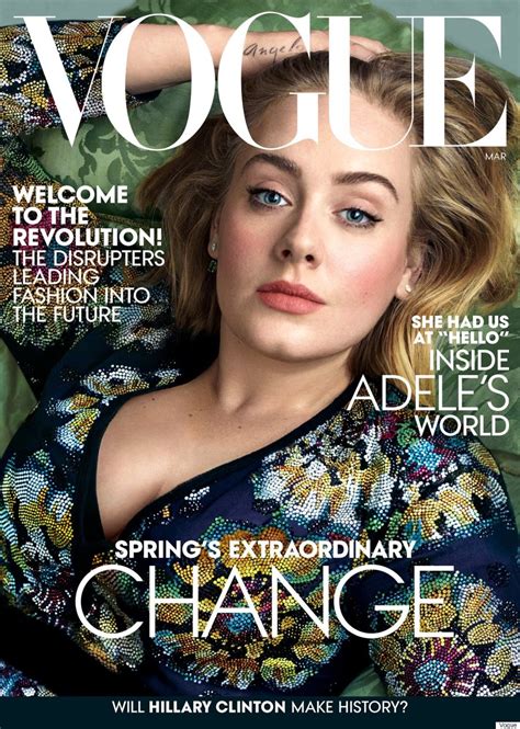 Adele Covers Vogue's March 2016 Issue