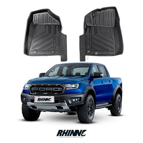 Tapete interno tipo bandeja 3 2 mm Ford Ranger cabine dupla 2015 até